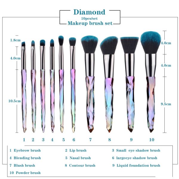 Diamond Makeup Brushes Set - Image 7